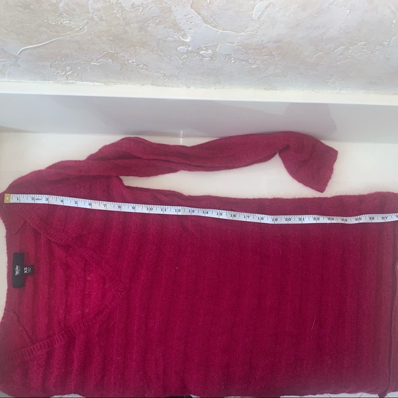 Hot Pink fuchsia scoop neck light weight tunic style sweater mossimo size XS - Picture 9 of 9